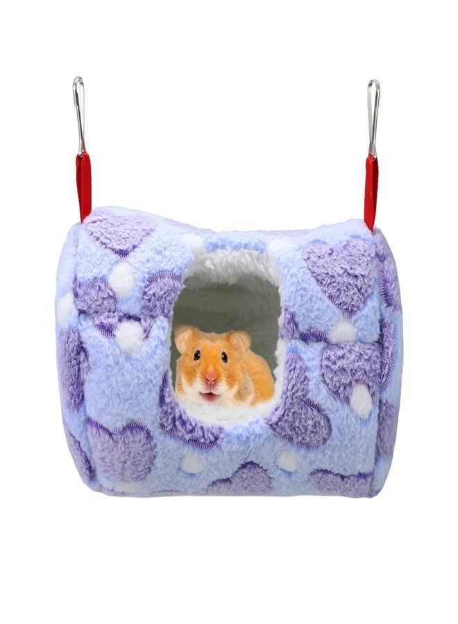 Litewoo Sugar Glider Sleeping Pouch Small Animal Hammock, Hanging Bed Warm Cotton Nest for Rat Hamster Gerbil Sugar Glider Chinchilla Squirrel Guinea Pig (Medium Blue) - Image 1